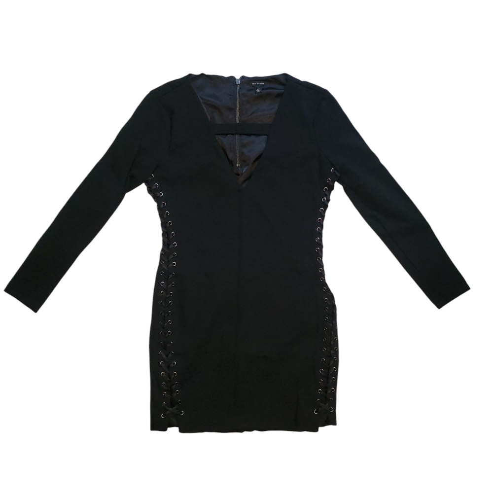 True Religion Black Bodycon Long Sleeve Dress